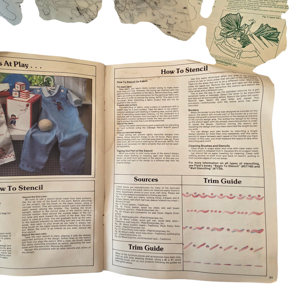 1980's Cabbage Patch Hoop Stencil Kit