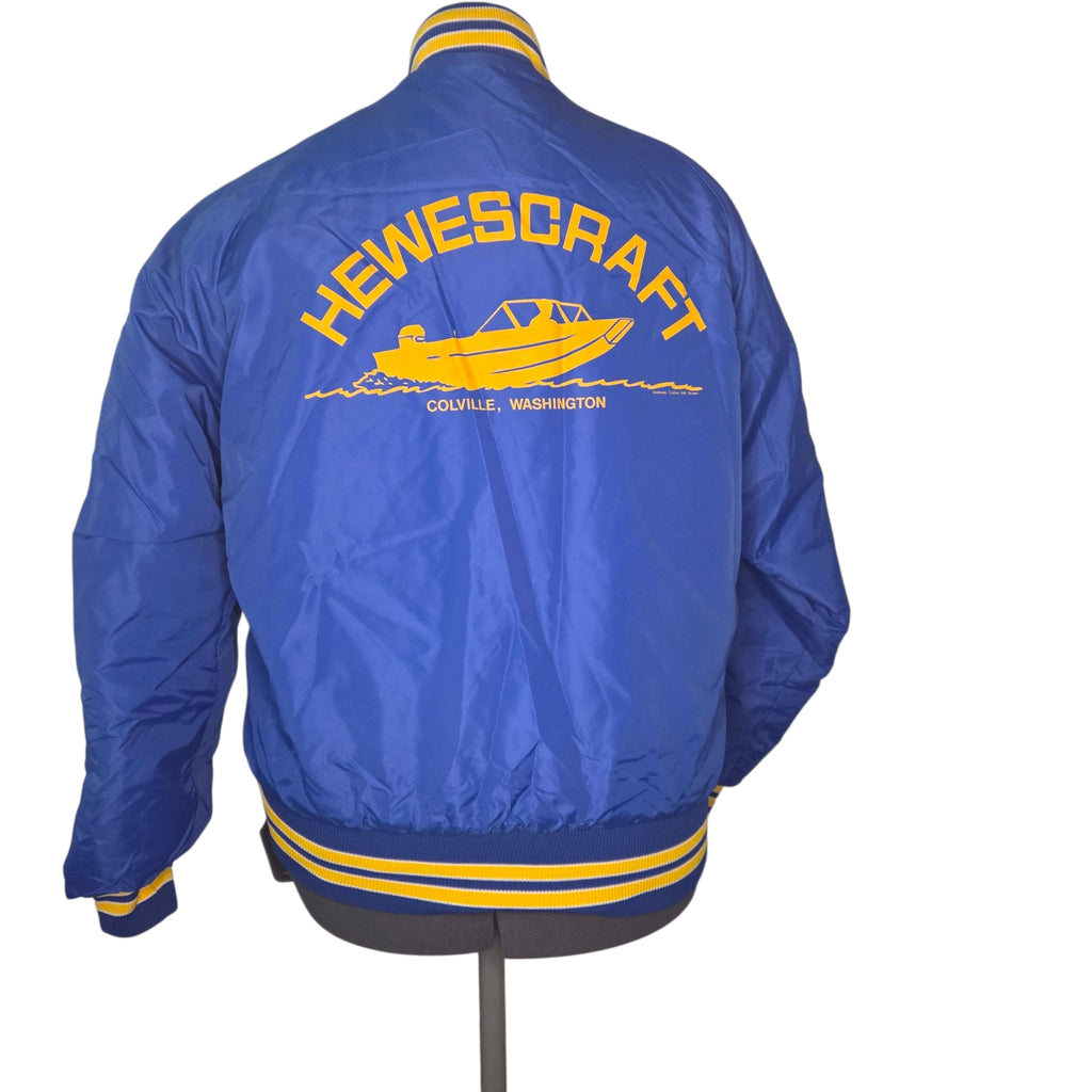 Vintage Hewescraft Pla-Jac by Dunbrooke Size Medium Baseball Satin Jacket