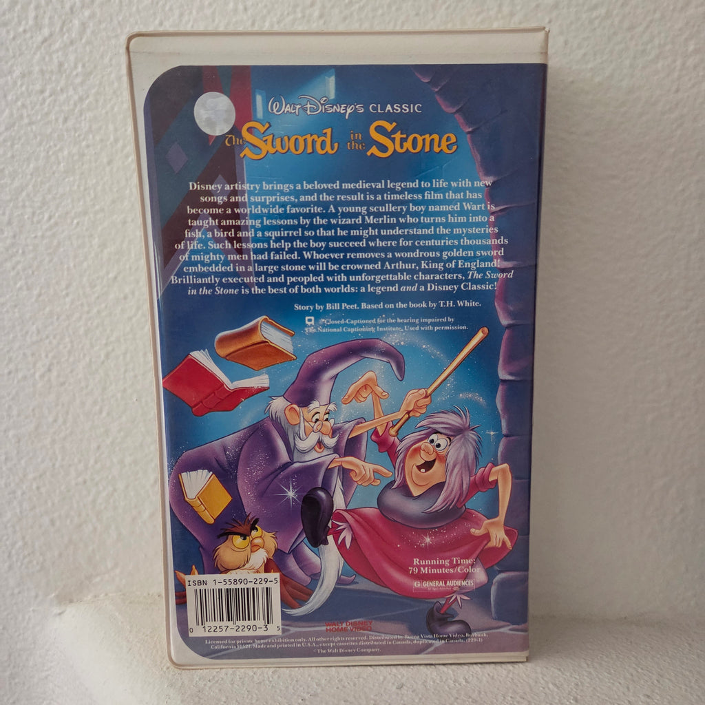 Disney Sword in the Stone black diamond VHS