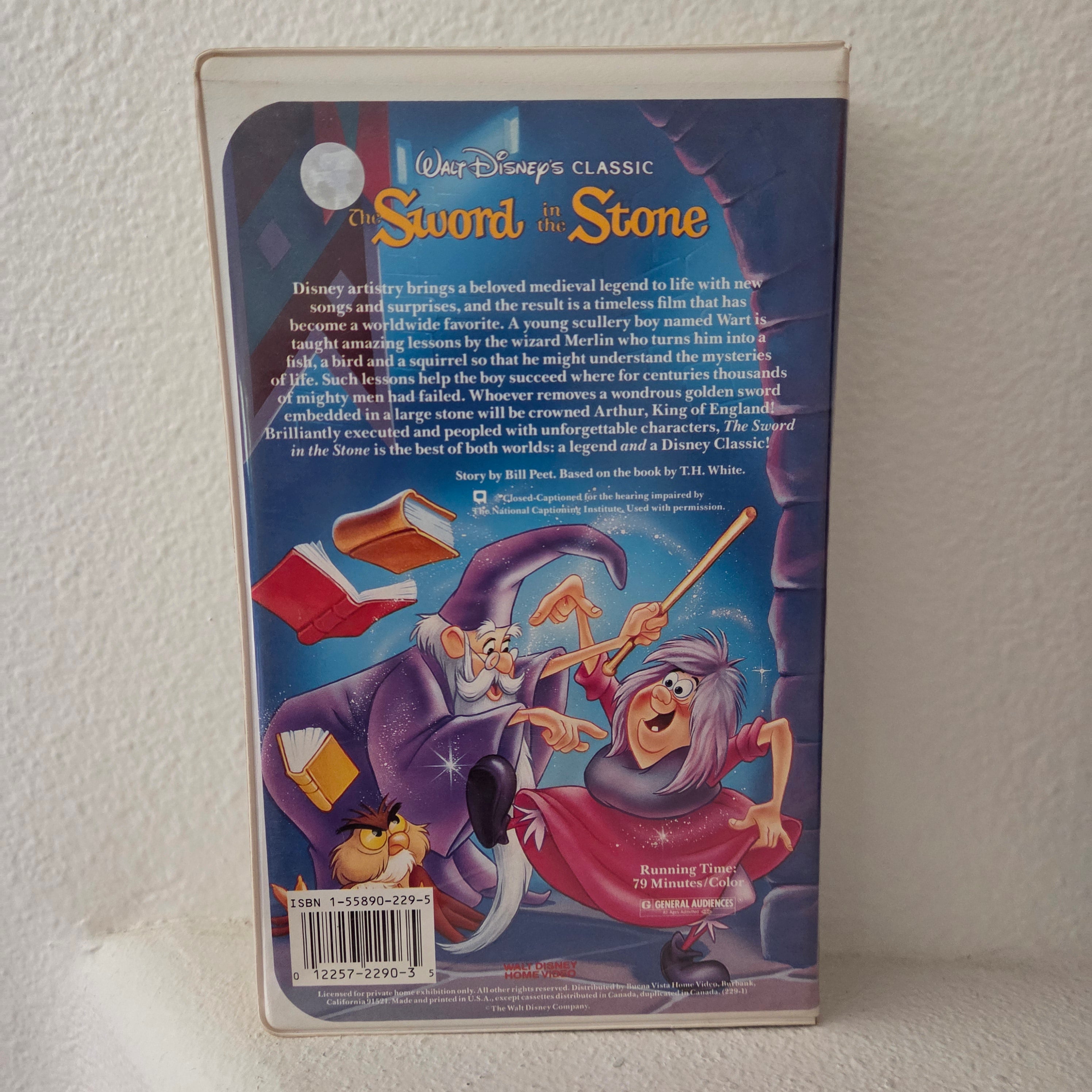 Disney Sword in the Stone black diamond VHS