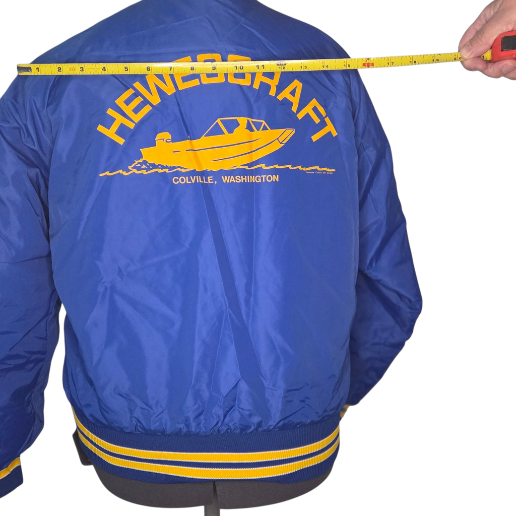Vintage Hewescraft Pla-Jac by Dunbrooke Size Medium Baseball Satin Jacket