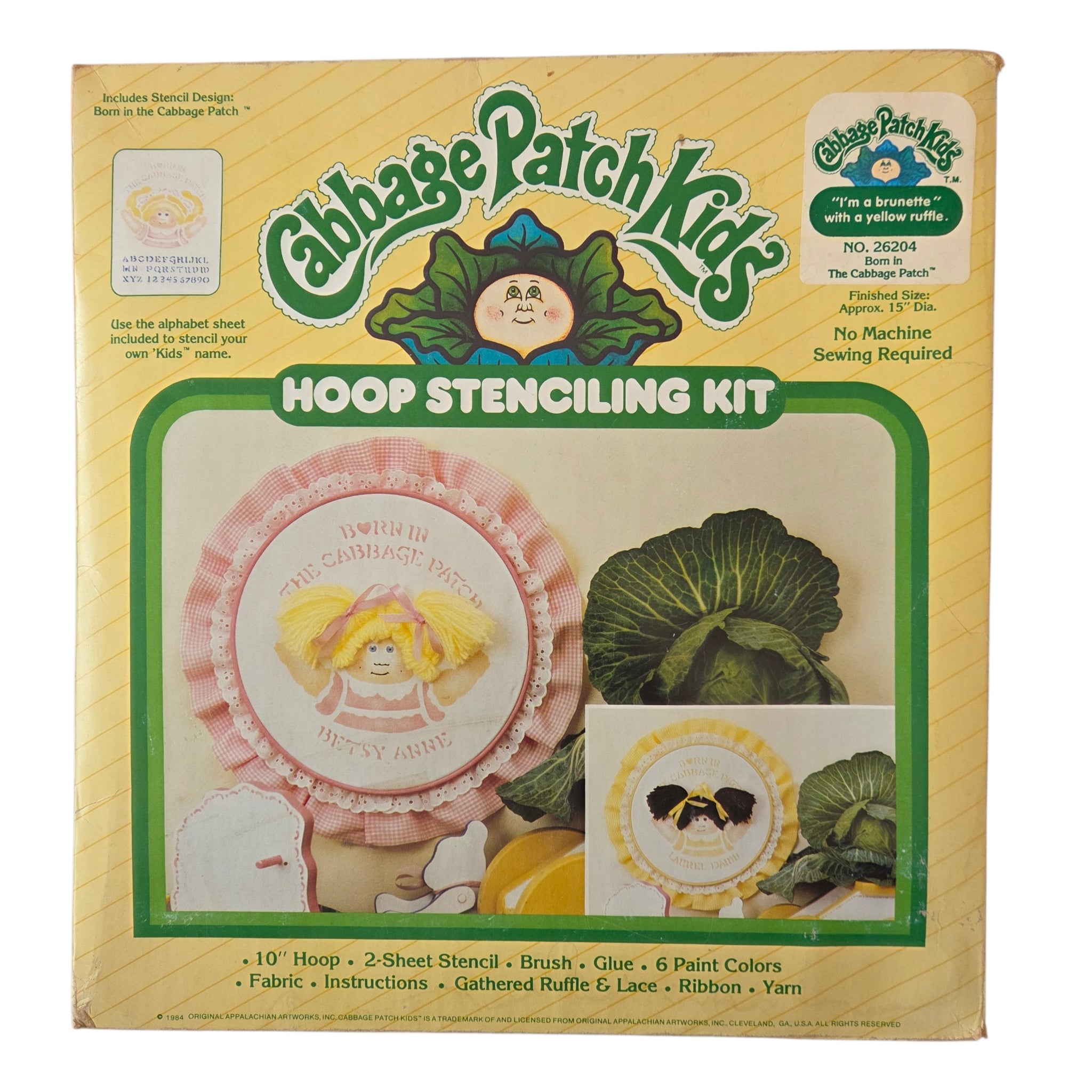 1980's Cabbage Patch Hoop Stencil Kit