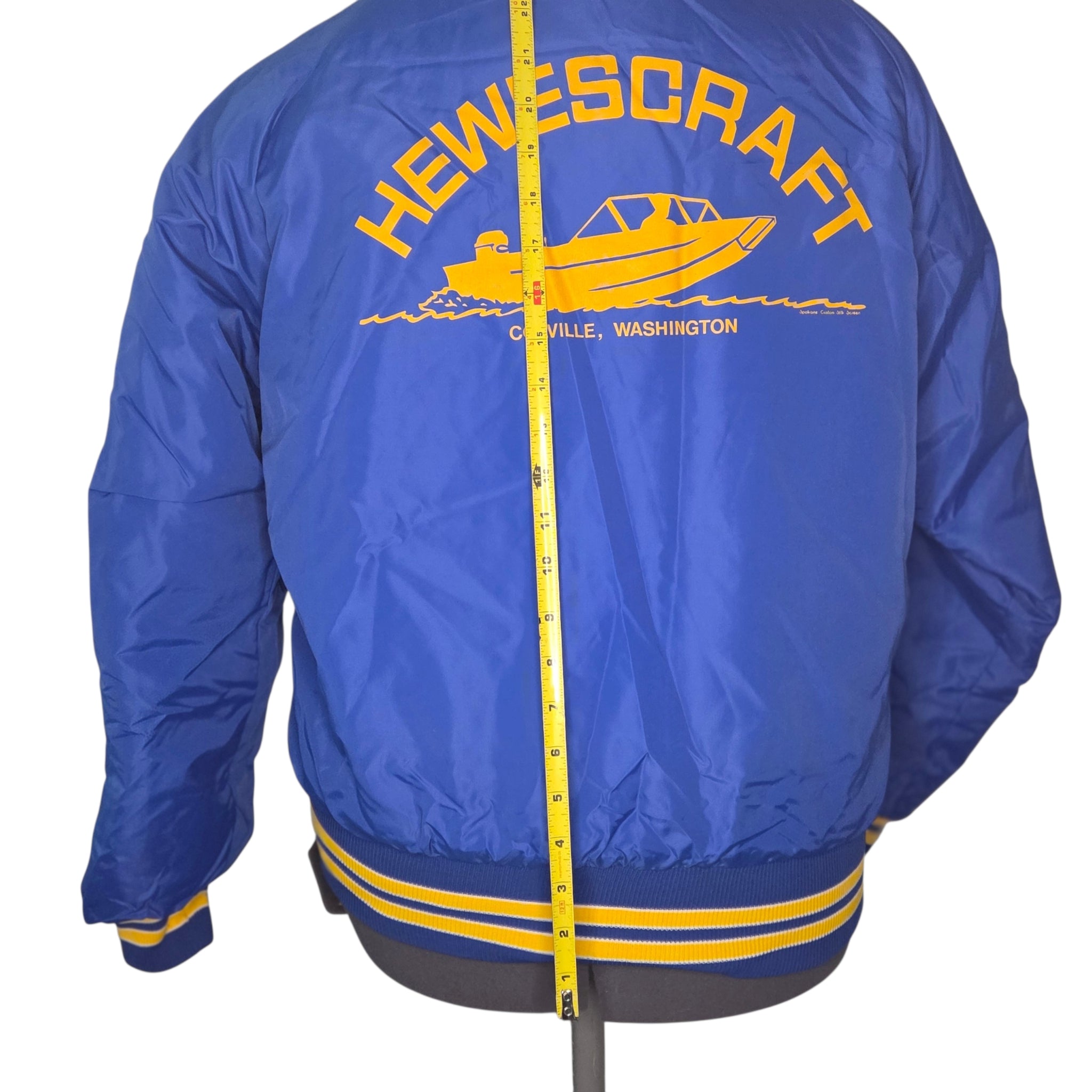 Vintage Hewescraft Pla-Jac by Dunbrooke Size Medium Baseball Satin Jacket