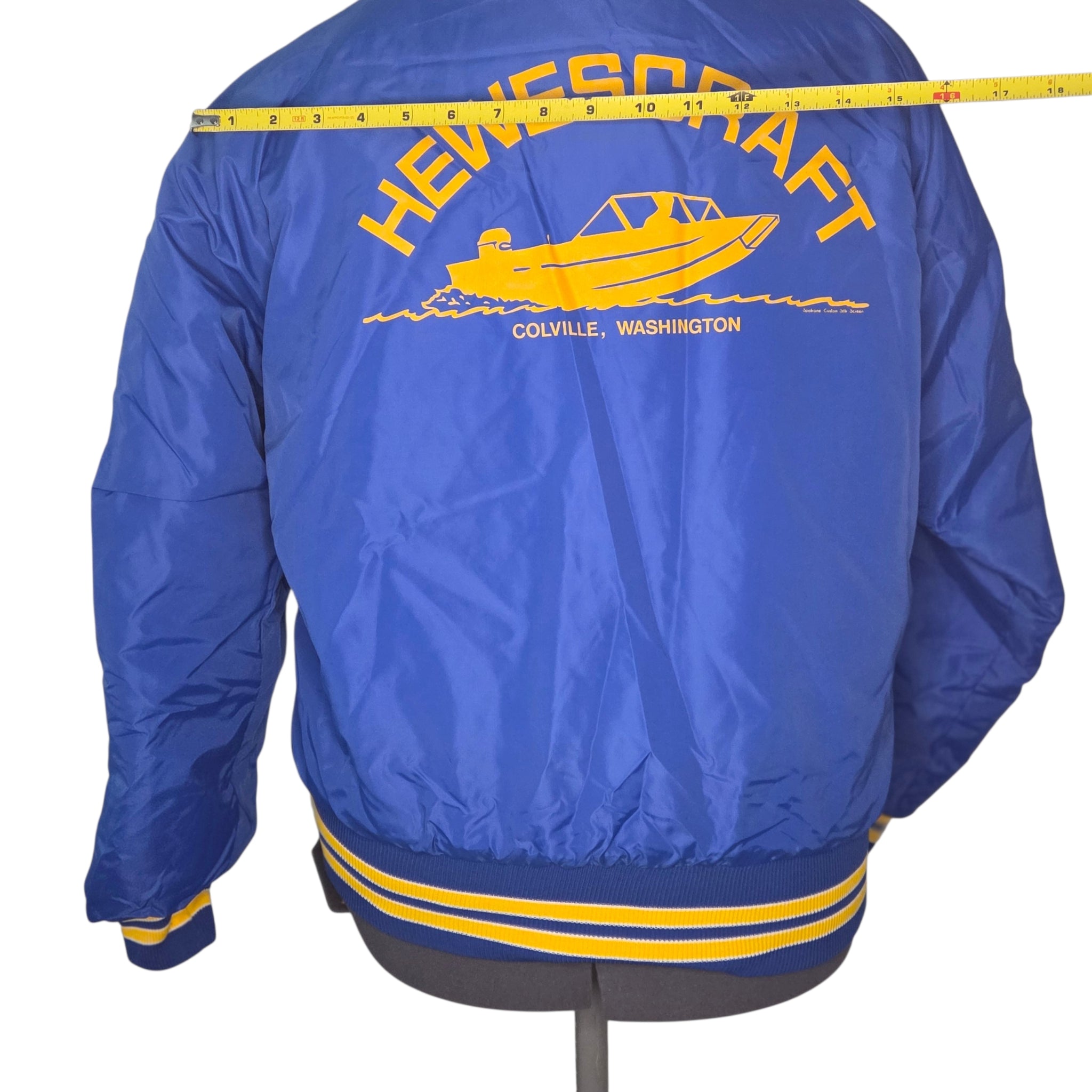 Vintage Hewescraft Pla-Jac by Dunbrooke Size Medium Baseball Satin Jacket