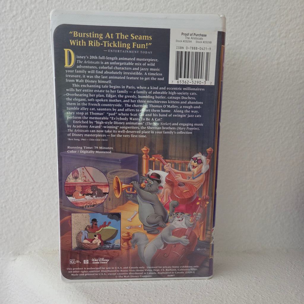 Disney Aristocats black diamond VHS