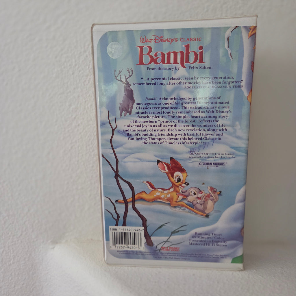 Disney Bambi black diamond VHS
