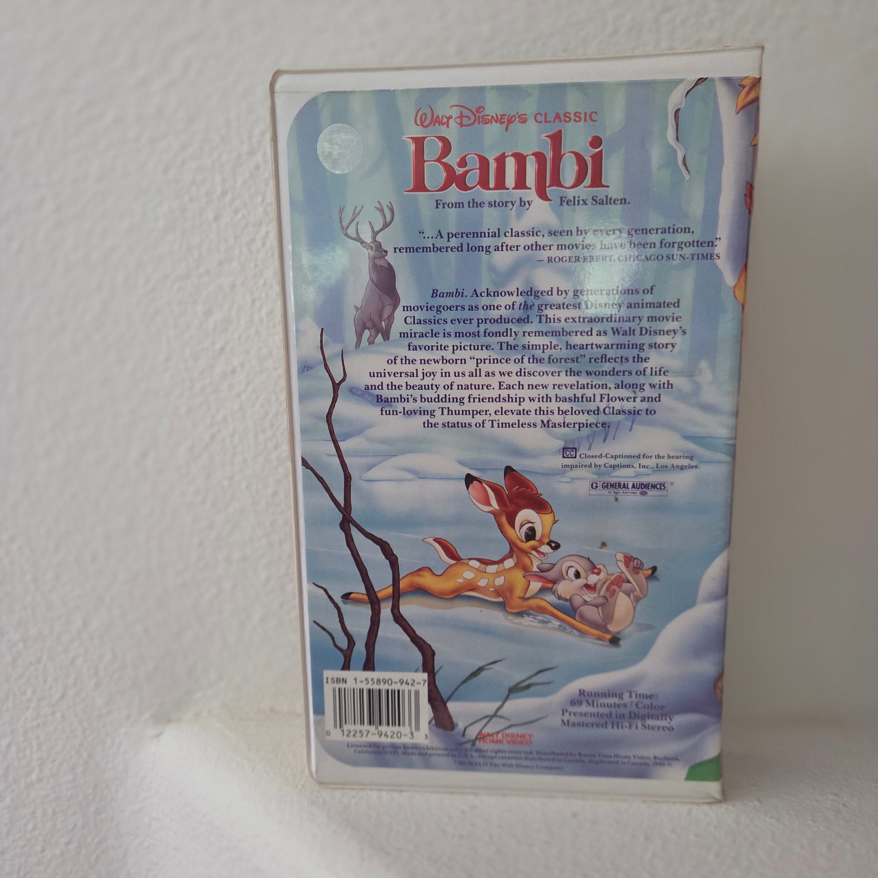 Disney Bambi black diamond VHS